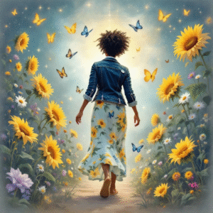 sunflower woman
